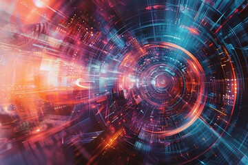 Abstraction in technology beautiful background. Generative Ai