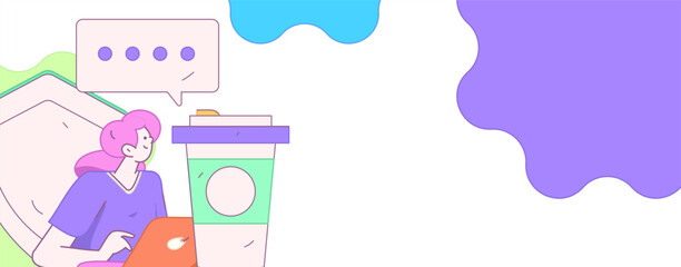 Business network security character flat vector concept operation hand drawn illustration
