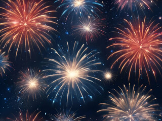 Naklejka premium abstract blur Glitter Sparkle Fireworks Abstract Defocused Glittering Independence Day Background