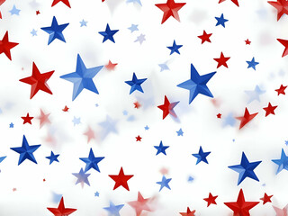 abstract blur red blue stars on white background