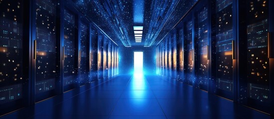 server room with programming data design elements