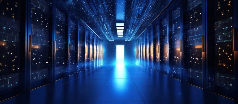 server room with programming data design elements