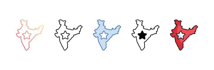 Map icon design with white background stock illustration