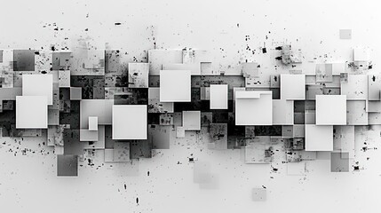 Pixelated Digital Glitch Art, A Minimalist Exploration of Digital Aesthetics