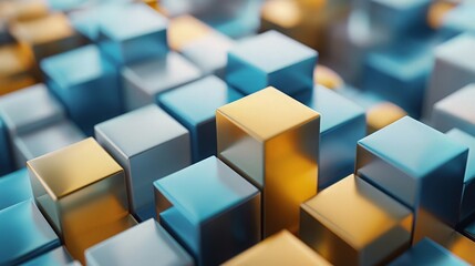 Abstract 3d background with different cubes