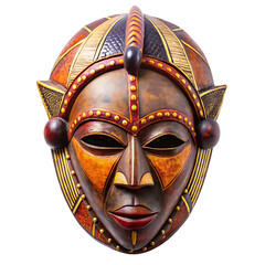 african mask on transparent background
