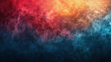 Obraz premium Textured Summer Symphony: Teal-Orange-Red-Blue Gradient Backdrop