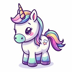 Naklejka premium Cute Unicorn