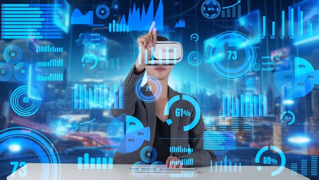 IT developer typing computer code for analyzing intelligent website development coder system data selection by VR innovation interface digital network technology visual hologram server. Contraption.