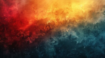 Fototapeta premium Sizzling Summer Spectrum: Teal-Orange-Red-Blue Noise Design