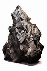 Rock formation with bird perched on top of it's head.