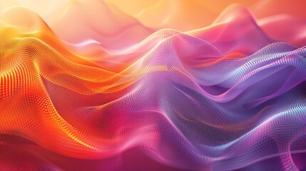 Obraz premium Abstract digital waves in vibrant multicolor background