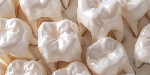 White Dish with Peach Petals and Plastic Pattern