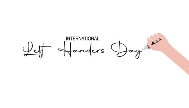 International Left Handers Day is observed every year on August.banner design template Vector illustration background design.