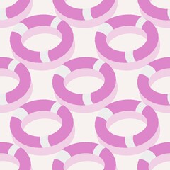 Seamless pink swim ring pattern