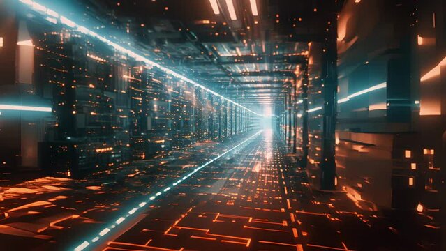From floor to ceiling the Petabyte Data Center was filled with endless rows of servers creating a maze of technology that seemed to stretch on forever.