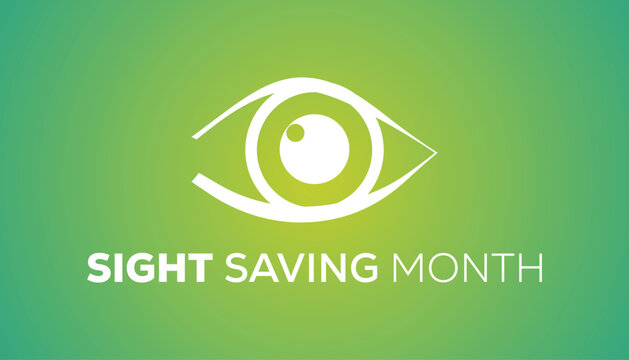 Sight Saving month is observed every year on August.banner design template Vector illustration background design.