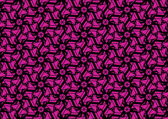 Pink and Black Geometric Pattern