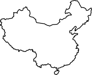 China travel color map vector