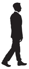 businessman silhouette full isolated