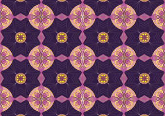 A pattern of flowers and leaf