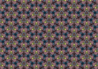 A pattern of flowers and leaf