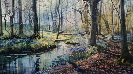 Exploring the woodland in the spring