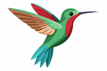hummingbird flying vector illustration svg