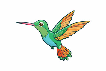 hummingbird flying vector illustration svg