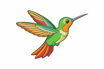 hummingbird flying vector illustration svg
