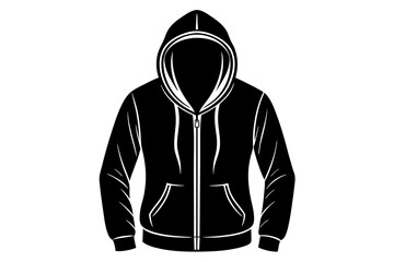 a modern and stylish hoodie mockup vector silhouette