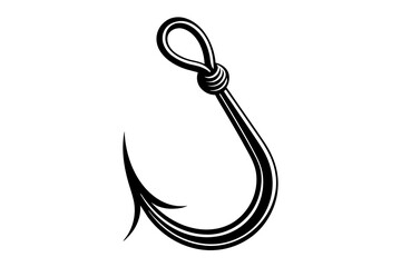 fishing hook vector silhouette illustration