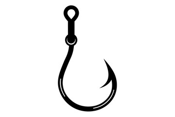 fishing hook vector silhouette illustration