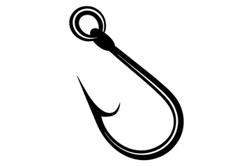 fishing hook vector silhouette illustration