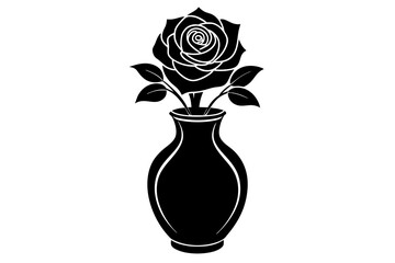 rose tup vector silhouette illustration