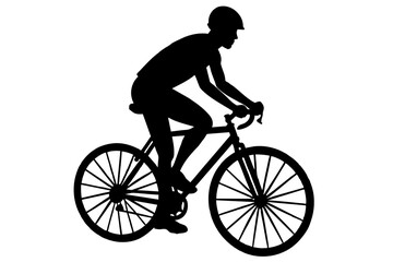 bicycle ride vector silhouette illustration