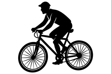 Obraz premium bicycle ride vector silhouette illustration