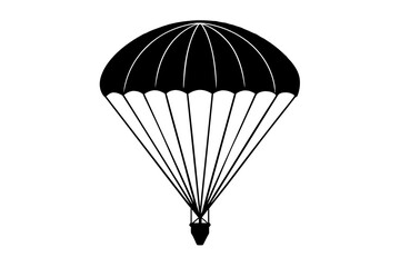 parachute vector silhouette illustration svg