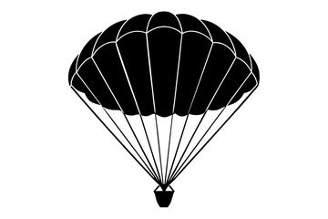 parachute vector silhouette illustration svg