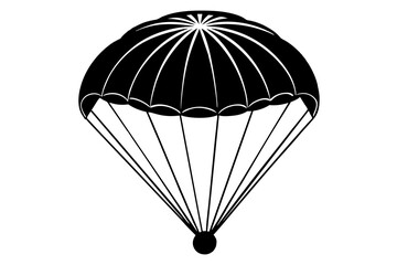 parachute vector silhouette illustration svg