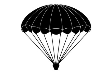 parachute vector silhouette illustration svg