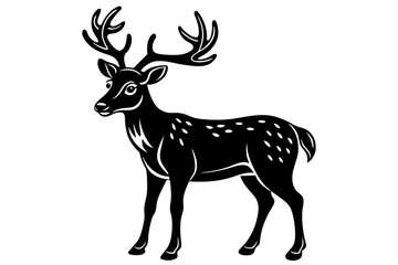 reindeer vector silhouette illustration svg