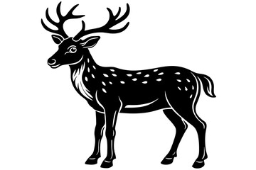 reindeer vector silhouette illustration svg