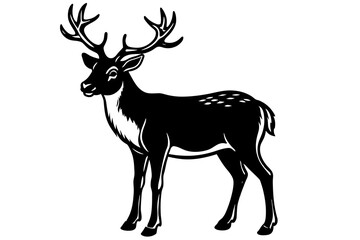 reindeer vector silhouette illustration svg