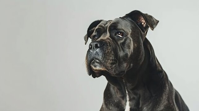 A Cane Corso dog on a white background : Generative AI