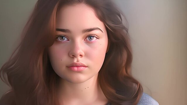 chubby teenager, fresh skin,