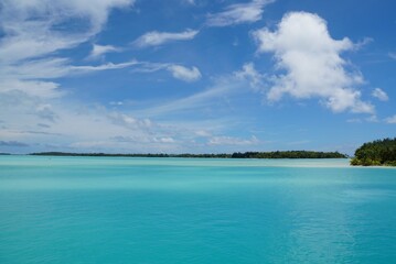 Beautiful Seascape of Bora Bora Island