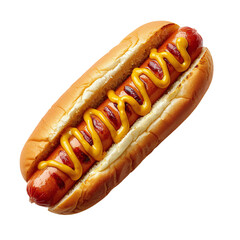 Delicious hot dog on the transparent background.