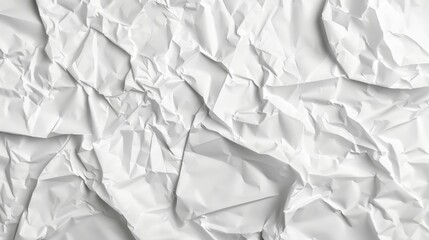 Obraz premium White Crumpled Paper Texture - High Quality Professional Photoshoot