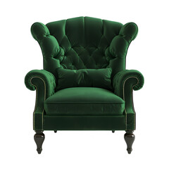 Comfortable armchair on transparent background, Interior element,Classic armchair isolated,Stylish...